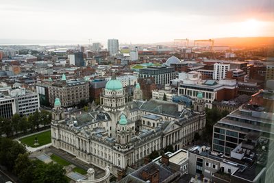 Belfast City Hall and cityscape