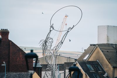 Harmony sculpture on Belfast's waterfront