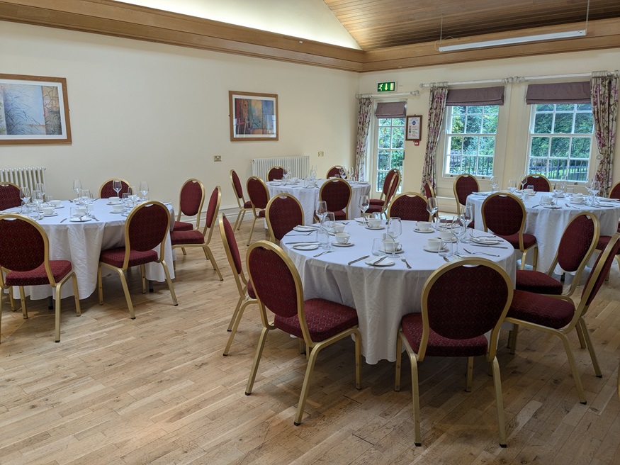 Table arrangement in William Legge Room, Malone House