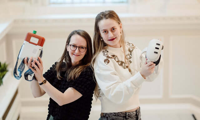 Winners show off their winning tech prototypes for new immersive technologies at visitor centres