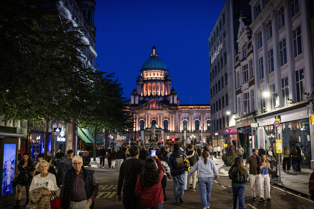 Belfast at night during Fleadh