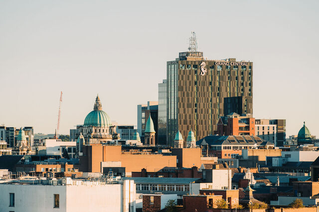 Belfast skyline looking towards Grand Central Hotel.