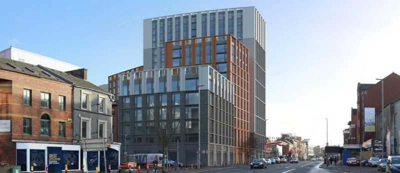 Artists impression of the PBMSA development at Great Victoria Street