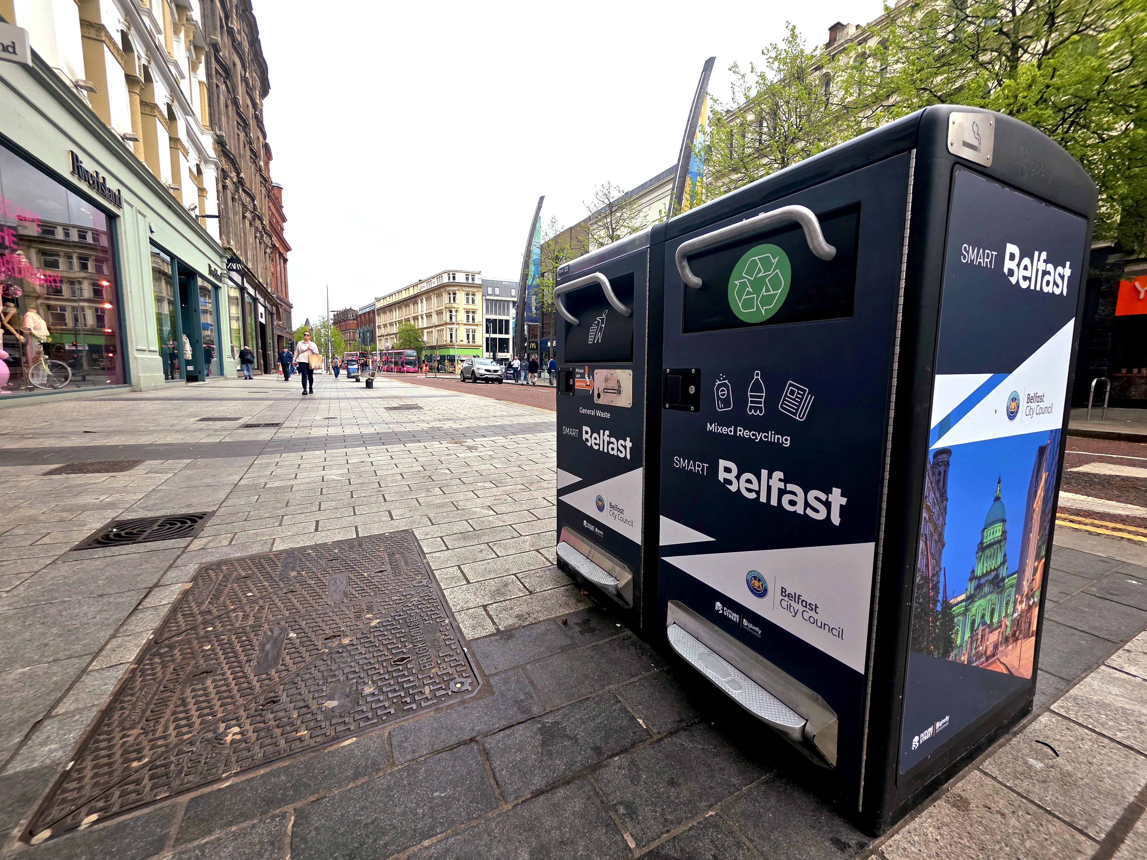 New smart bin in Belfast City Centre