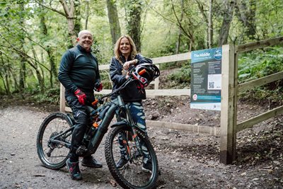 Lord Mayor Cllr Tina Black opens the Cave Hill mountain bike trail