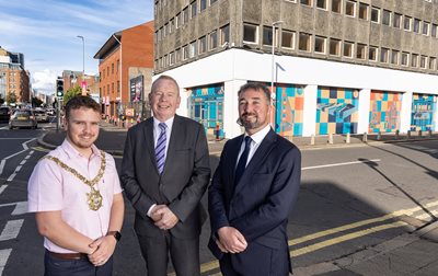 Lord Mayor Councillor Ryan Murphy helps to launch 'Great Expectations' regeneration project for Great Victoria Street