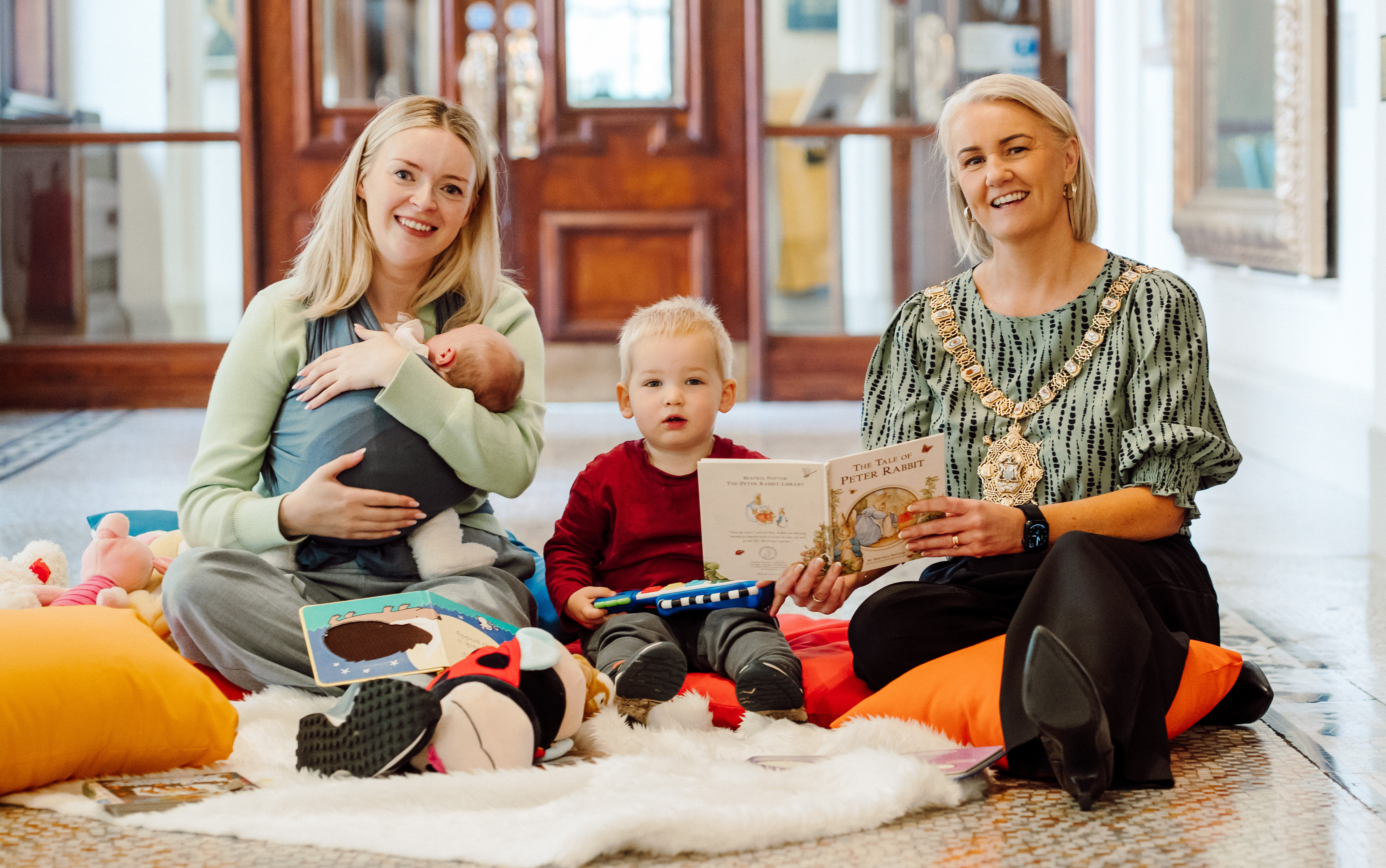Lord Mayor with guests at celebration of Imagination Library