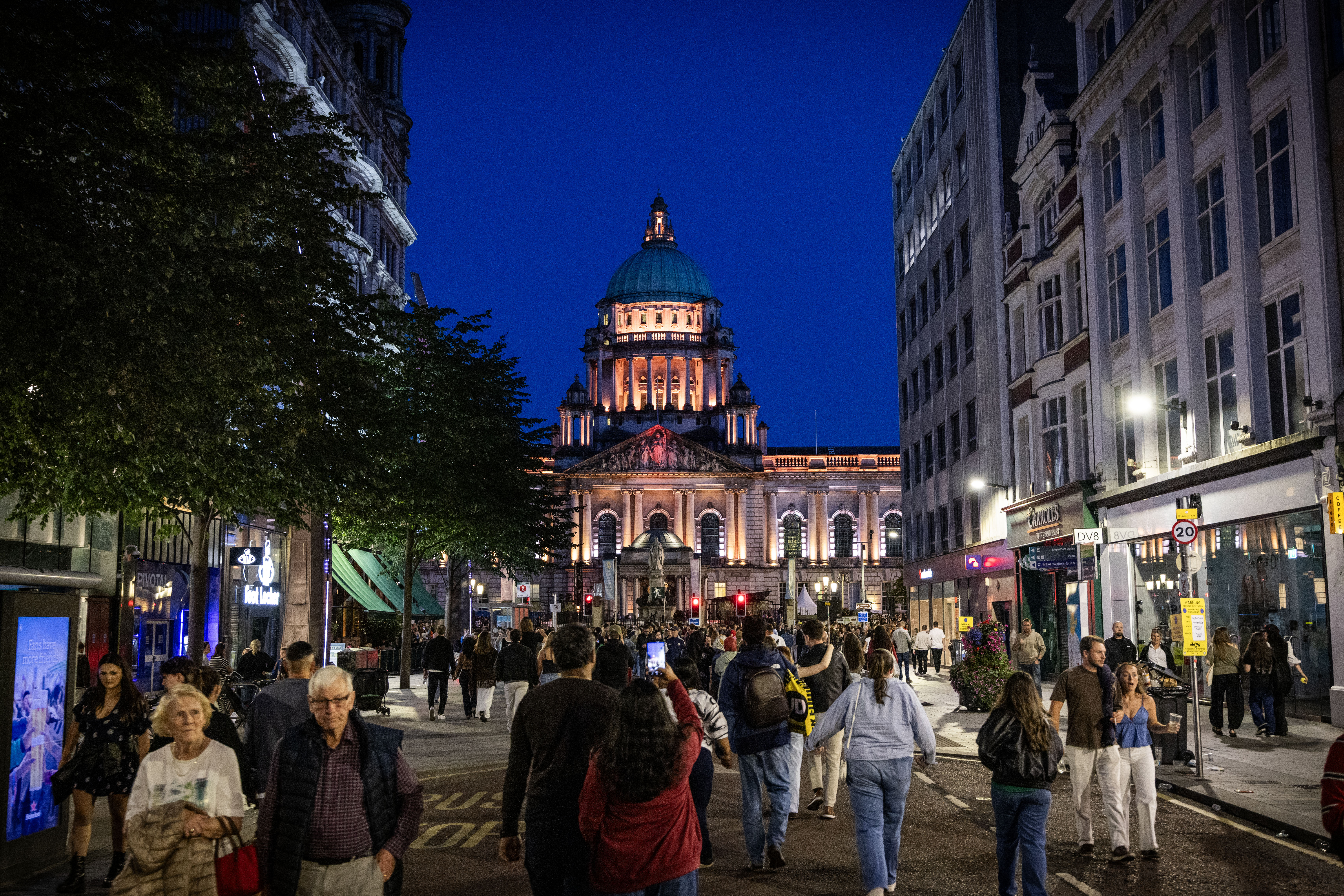 Belfast at night during Fleadh