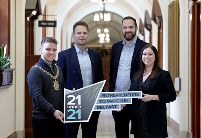 Lord Mayor and sponsors launch 21 under 21 enterprise competition for 16-21 year olds in Belfast