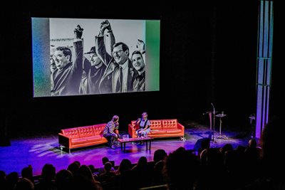 Tim Wheeler ASH on stage at OUTPUT music conference