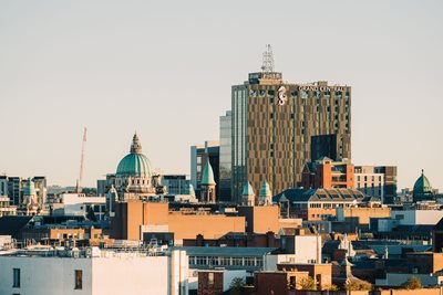 Belfast skyline looking towards Grand Central Hotel.