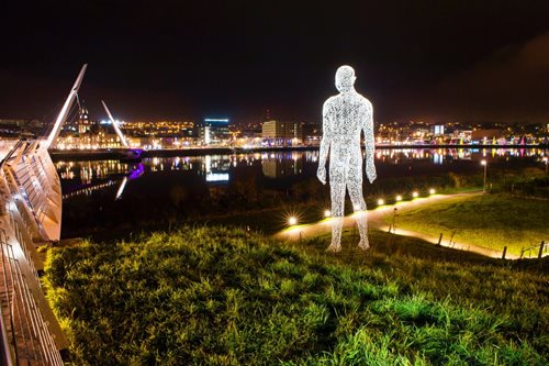 Light display at Festival of Light, Derry-Londonderry