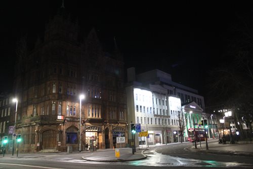 Ocean Buildings, Donegall Square, Belfast, at night