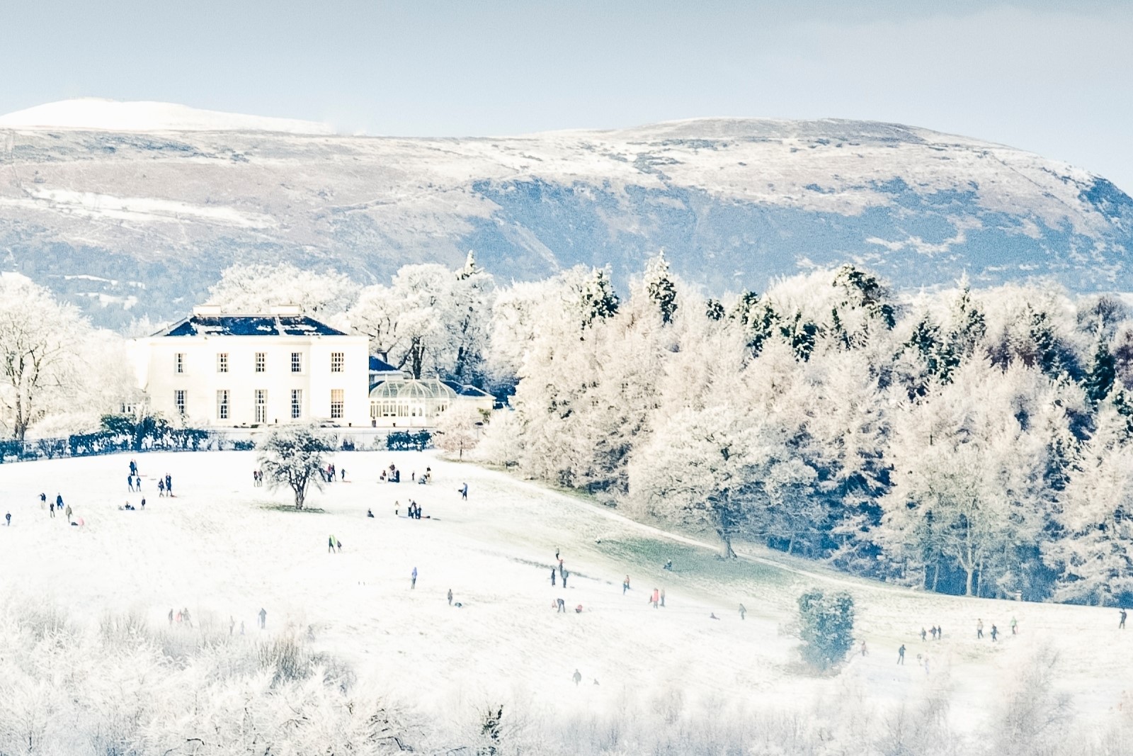 Malone House in the snow