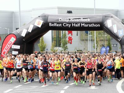 Participants in the Belfast City Half Marathon.