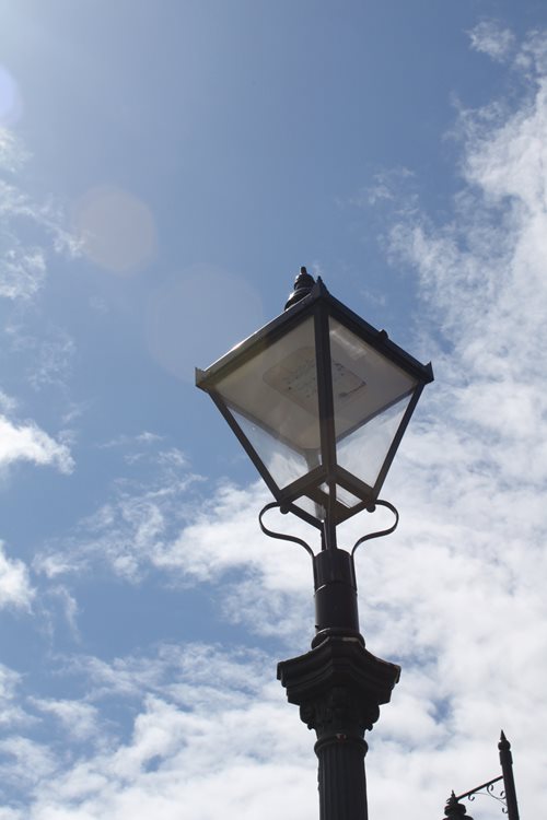 Example of light fittings and fixtures used through the city.