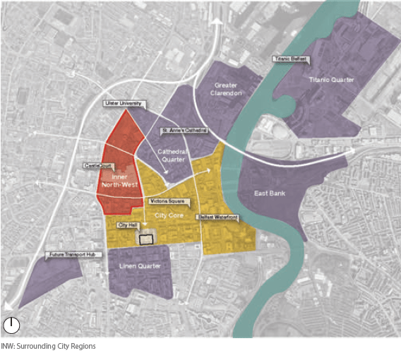 Inner North West: Surrounding City Regions (map)