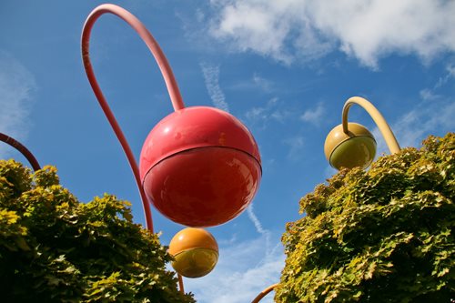 Art installation named Penelope, situated in Wolstenholme Square, Liverpool, in daylight.