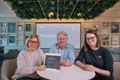 From left, Elaine Smyth, director of entrepreneurship & scaling at Catalyst, Kieran Dalton, Catalyst’s head of scaling, and Pauline Timoney, chief operating officer of Automated Intelligence.