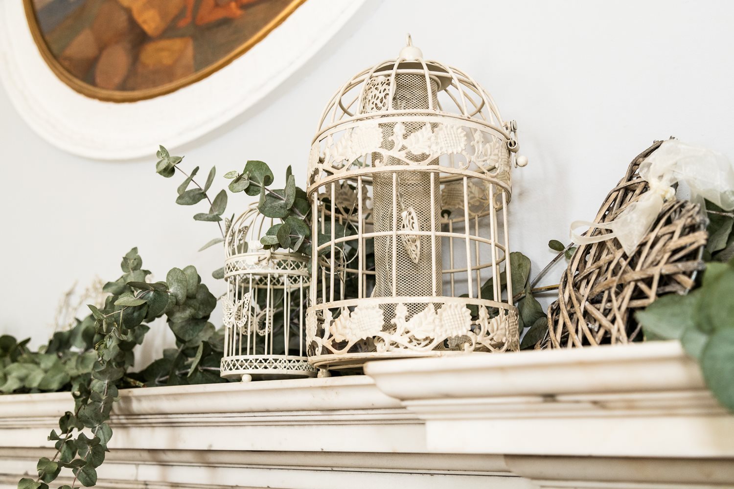 Wedding decor in the William Legge Room.