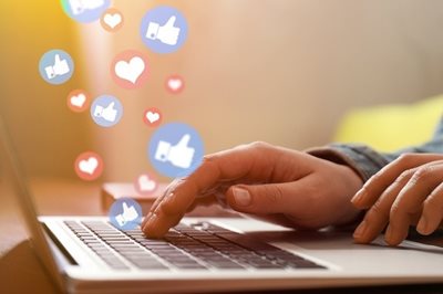 Digital learner uses a laptop keyboard