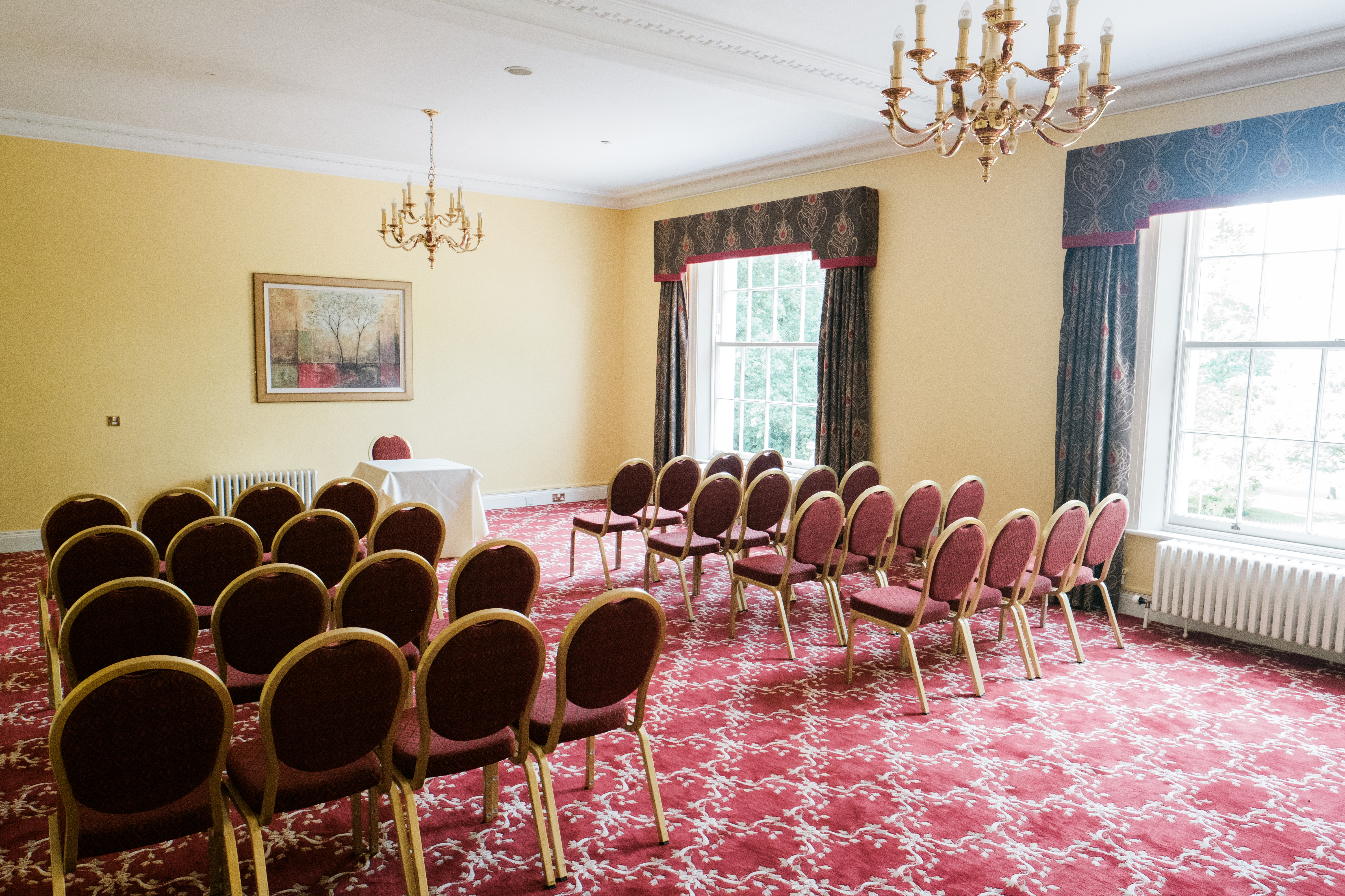 The Montgomery Room set up in a Theatre style.