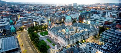 Belfast city centre from above