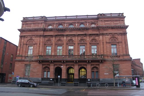 Belfast City Library in Belfast City centre shown in daylight