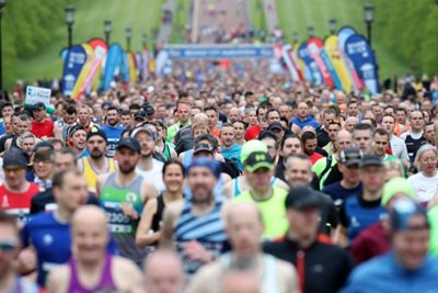 Participants in the Belfast City Marathon.