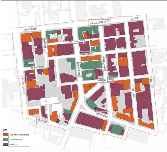 Building types in Belfast's Linen Quarter