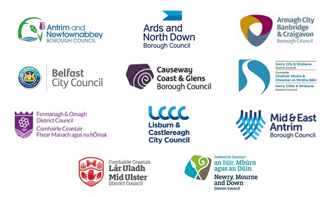 Logos for local councils in Northern Ireland