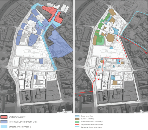 Figure 4 Changing Context and Undeveloped sites (source: Inner North West Masterplan)  (map)